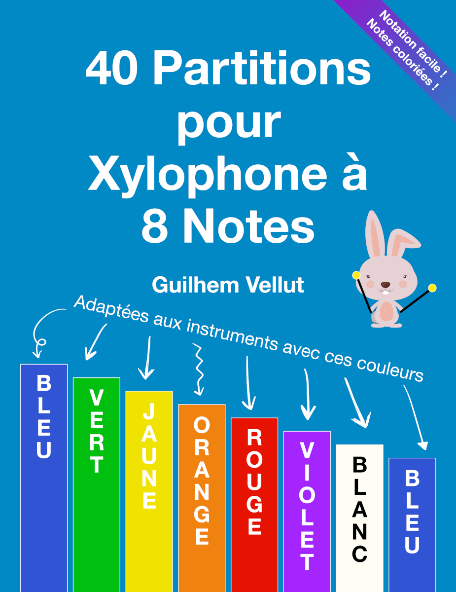 40 Partitions pour Xylophone à 8 Notes Couleur